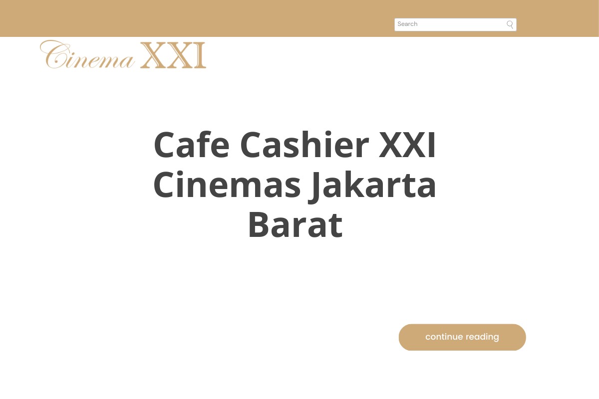 Cafe Cashier XXI Cinemas Jakarta Barat