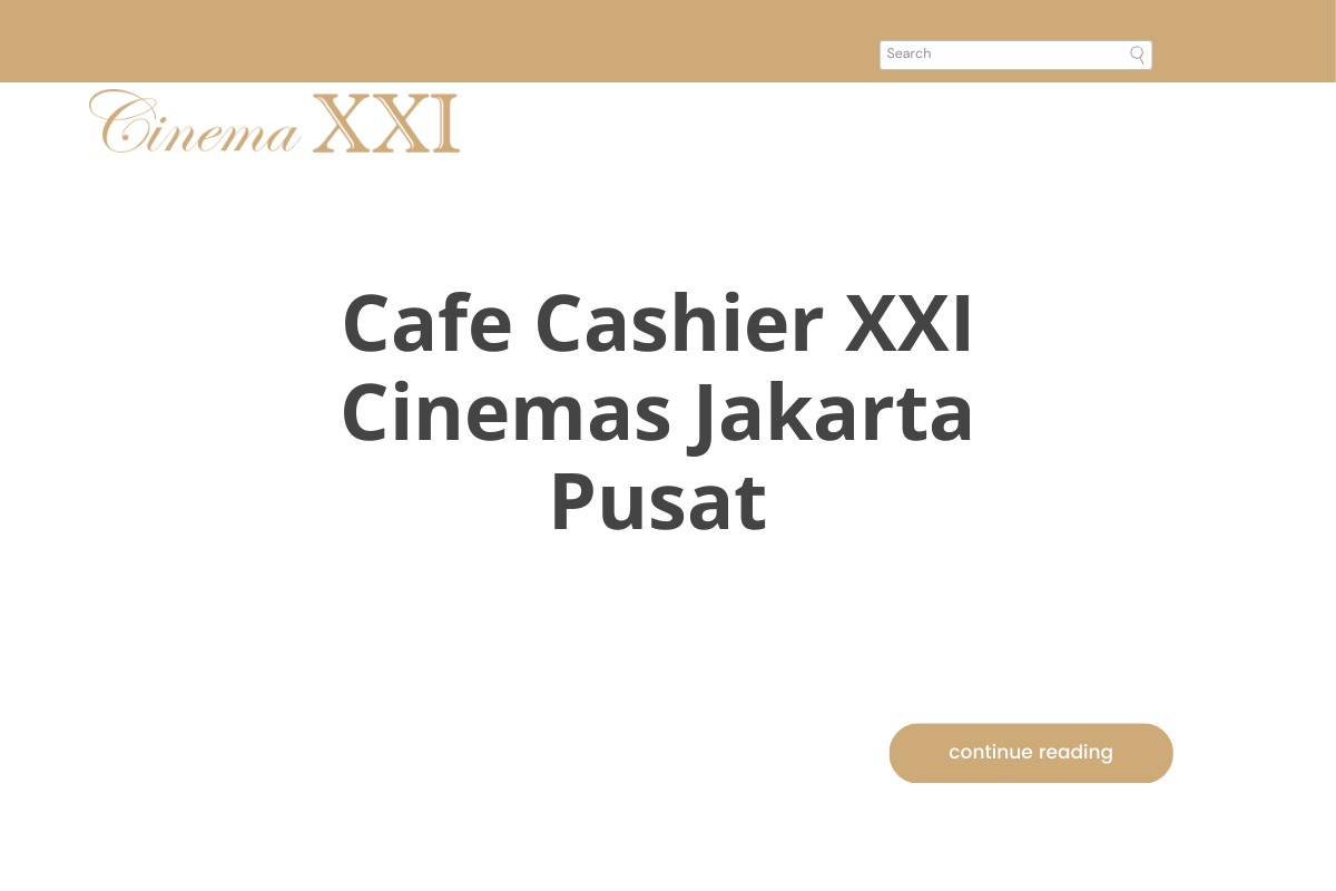 Cafe Cashier XXI Cinemas Jakarta Pusat