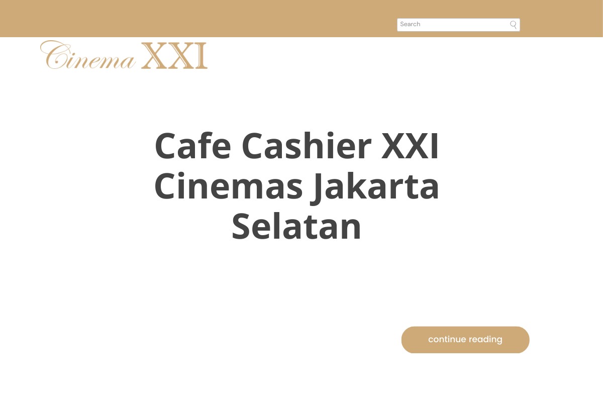 Cafe Cashier XXI Cinemas Jakarta Selatan