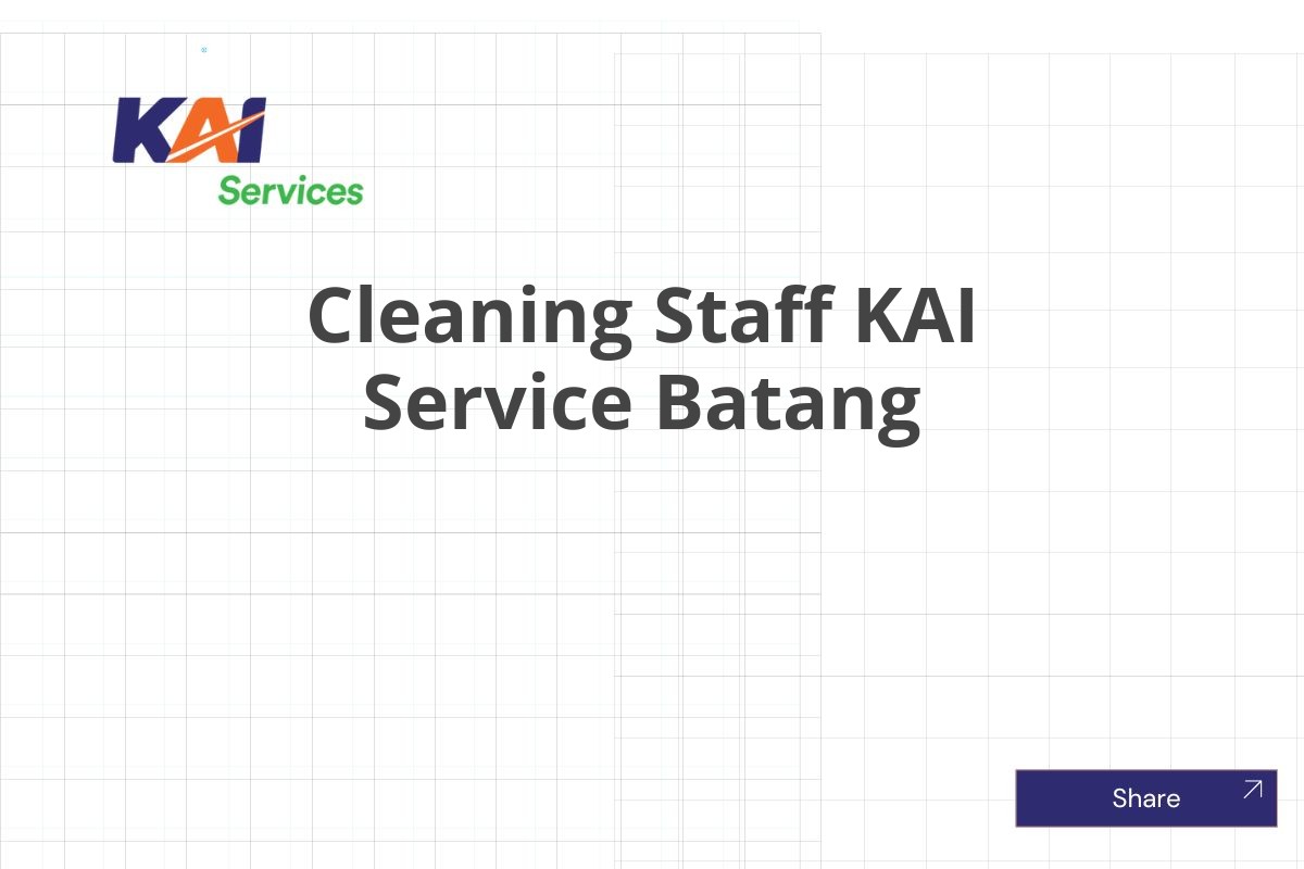 Cleaning Staff KAI Service Batang