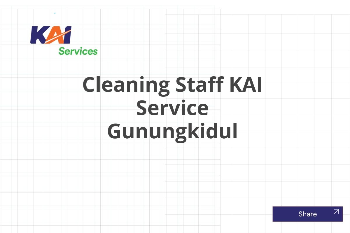 Cleaning Staff KAI Service Gunungkidul
