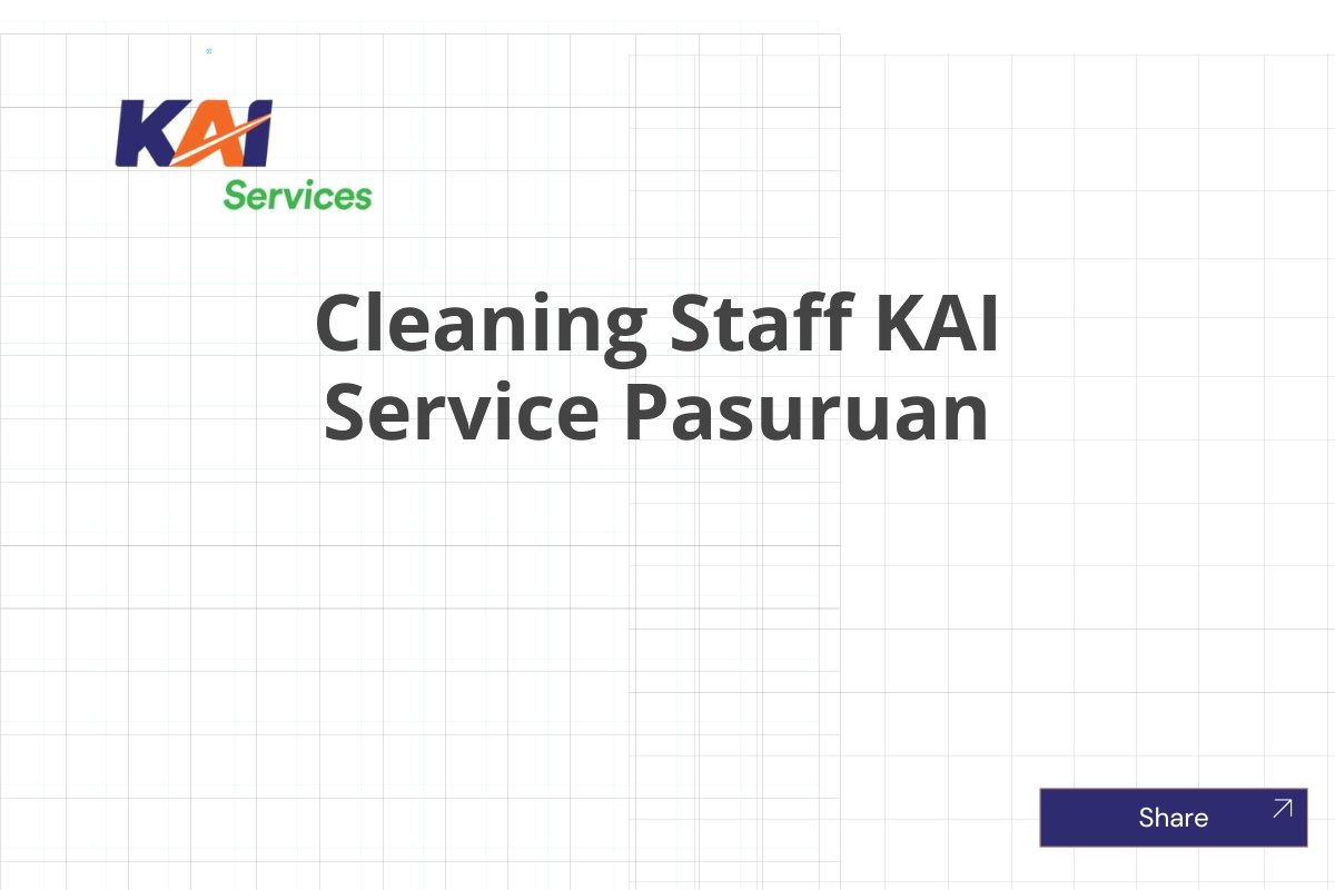 Cleaning Staff KAI Service Pasuruan