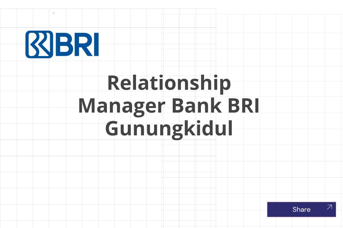 Relationship Manager Bank BRI Gunungkidul
