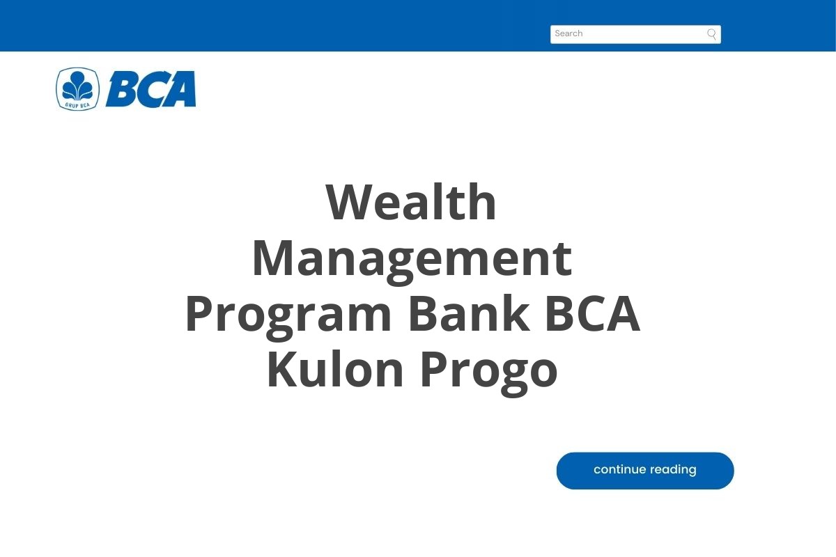 Wealth Management Program Bank BCA Kulon Progo