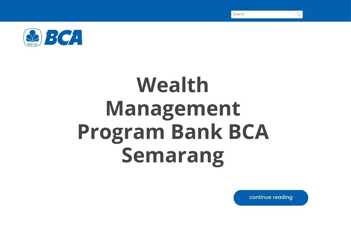 Wealth Management Program Bank BCA Semarang