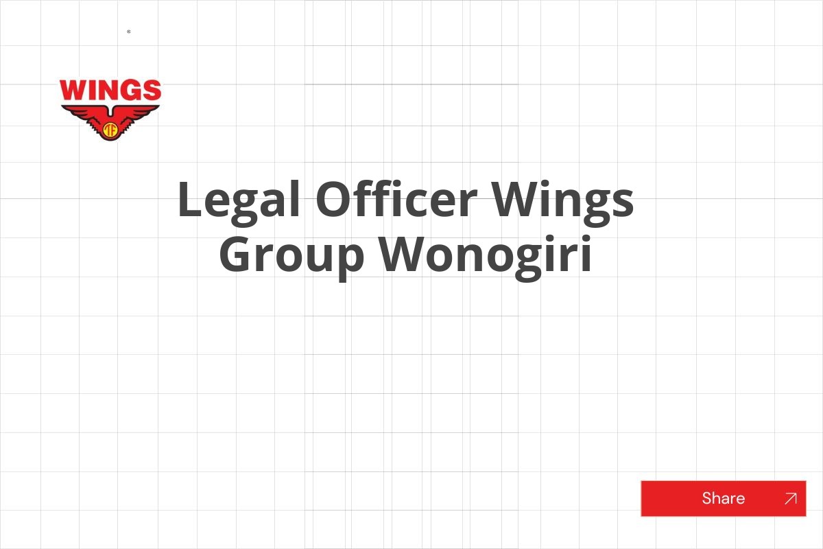 Legal Officer Wings Group Wonogiri